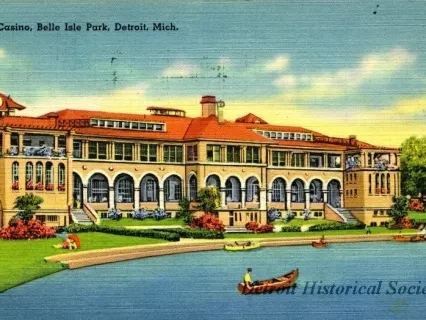 Postcard - Casino, Belle Isle Park, Detroit, Mich.