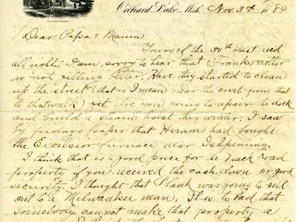 Letter - Michigan Military Academy
