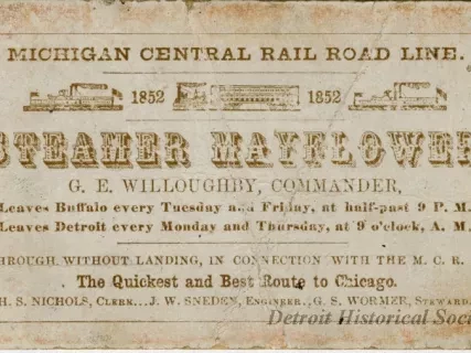 Card, Advertising - Steamer Mayflower