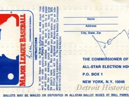 Ballot - Official All-Star Election
Major League Baseball
