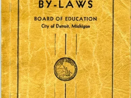 Booklet - Directory and By-Laws, Board of Education, City of Detroit, Michigan