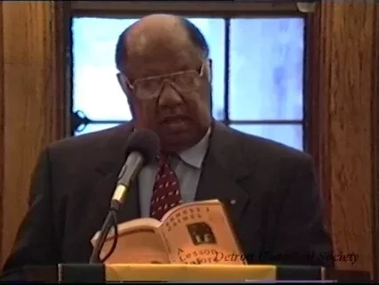 File, Digital Video - Marygrove College
Authors Lecture Series 1998
Reading/Reception Ernest J. Gaines