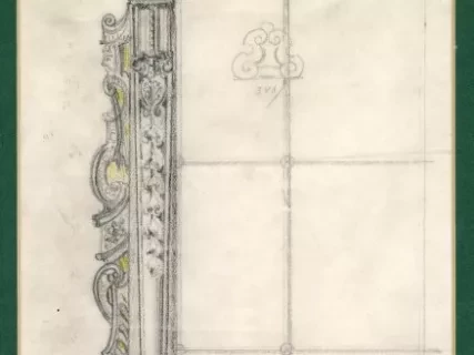 Drawing - Suggested Ballroom Mirror, Lawrence P. Fisher, Res.