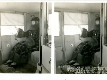 Stereograph - Curtains Are Of Best Quality Silk - Note Carpet-Covered Footstools Used Instead Of Old-Fashioned Footrail, Hudson Motor Car Co, Detroit, USA