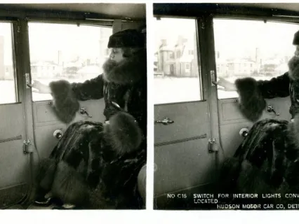 Stereograph - Switch For Interior Lights Conveniently Located, Hudson Motor Car Co, Detroit, USA