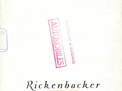 Booklet - Rickenbacker
European Type
Motor Cars