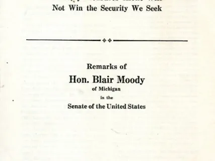 Booklet - Free Enterprise for Europe
Military Measures Alone Will
Not Win the Security We Seek