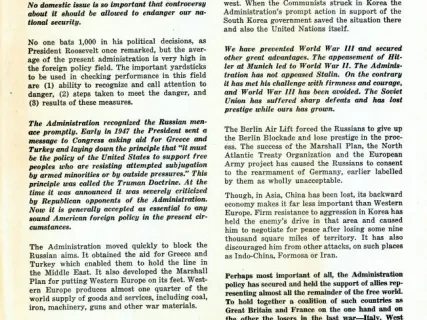 Flier, Political - FACTS: The First Duty of a Government is to Provide for National Security