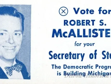 Card, Political - (X) Vote for Robert S. McAllister