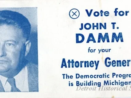 Card, Political - (X) Vote for John T. Damm