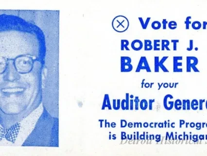 Card, Political - (x) Vote for Robert J. Baker