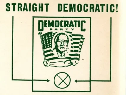 Sticker - Vote Straight Democratic!