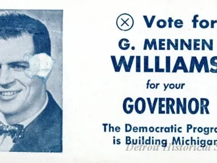 Card, Political - (X) Vote for G. Mennen Williams