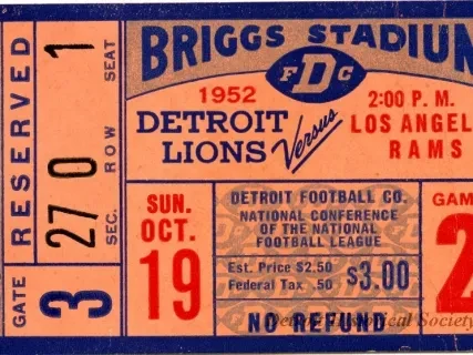 Ticket, Admission - Briggs Stadium