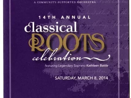 Invitation - 2014 Invitation for the  Detroit Symphony Orchestra 14th Annual Classical Roots Celebration