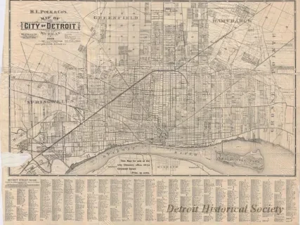 Map, Detroit - R. L. Polk & Co.'s Map of the City of Detroit Michigan 1900