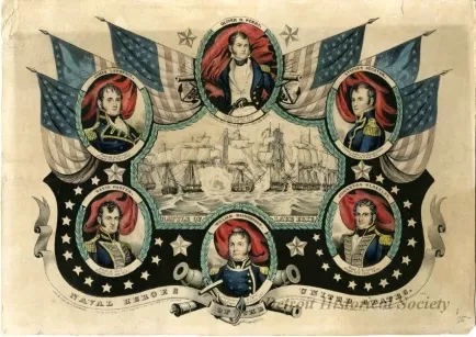 Lithograph - Battle of Lake Erie
Naval Heroes of the United States