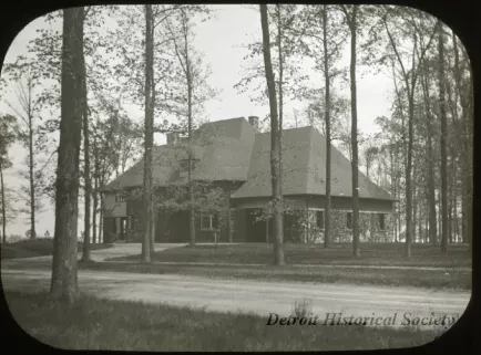 Transparency, Lantern-slide - Police Station, Belle Isle, Detroit