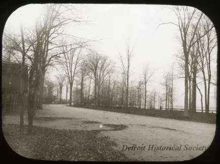 Transparency, Lantern-slide - Drive in Autumn, Bell Isle - Detroit