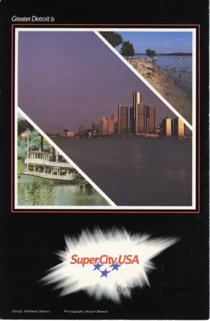 Postcard - Greater Detroit is SuperCity USA