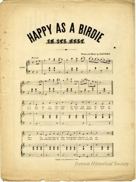 Music, Sheet - Happy as a Birdie in Its Nest