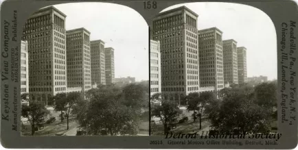 Stereograph - General Motors Office Building, Detroit, Mich.