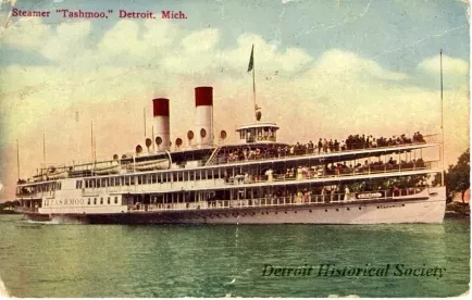 Postcard - Steamer "Tashmoo," Detroit, Mich.