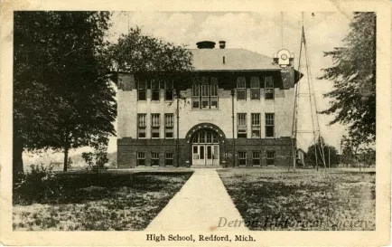 Postcard - High School, Redford, Mich.
