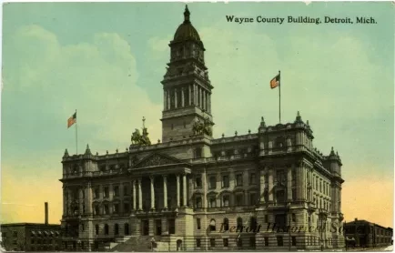 Postcard - Wayne County Building, Detroit, Mich. - Wayne County Building, Detroit, Mich