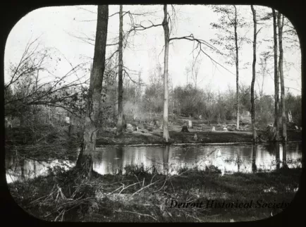 Transparency, Lantern-slide - Near the River Rouge, Sand Hill