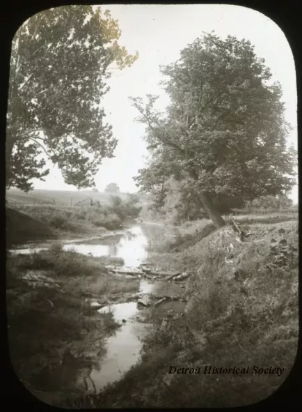 Transparency, Lantern-slide - On the River Rouge