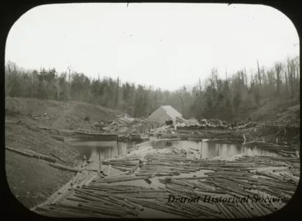 Transparency, Lantern-slide - The Old Mill near Sherman Mich