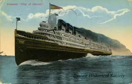 Postcard - Steamer "City of Detroit"