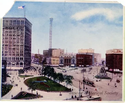 Postcard - Cadillac Square - Cadillac Square