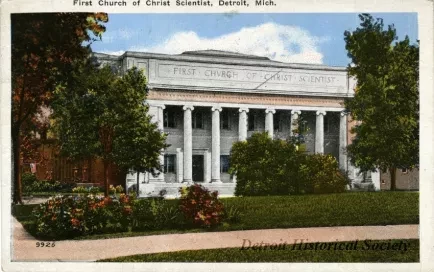 Postcard - First Church of Christ Scientist, Detroit, Mich.