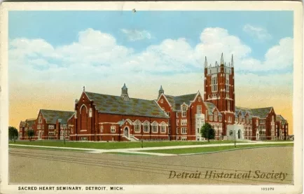 Postcard - Sacred Heart Seminary, Detroit, Mich.