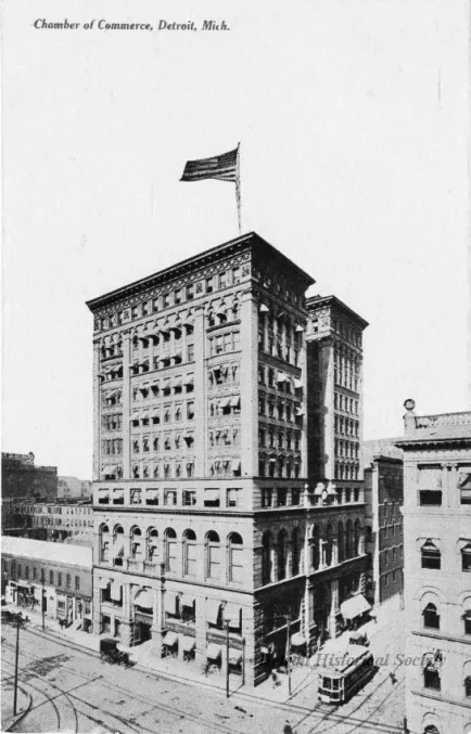 Postcard - Detroit, Mich. Chamber of Commerce