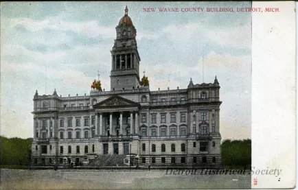 Postcard - New Wayne County Building, Detroit, Mich.