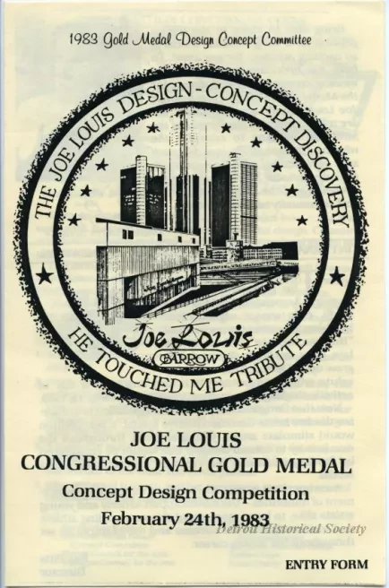 Brochure - Joe Louis Congressional Gold Medal Concept Design Competition
February 24, 1983