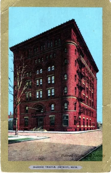 Postcard - Masonic Temple. Detroit, Mich.