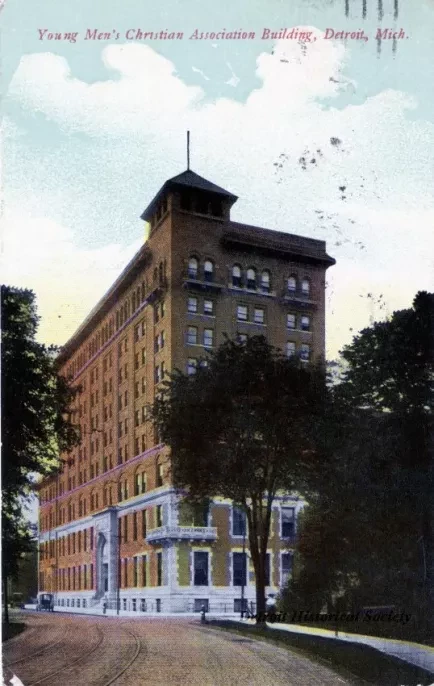 Postcard - Young Men's Christian Association Building, Detroit, Mich.