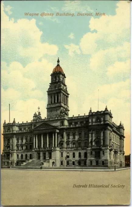 Postcard - Wayne County Building, Detroit, Mich.