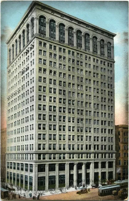Postcard - The Ford Building, Detroit, Mich. - The Ford Building