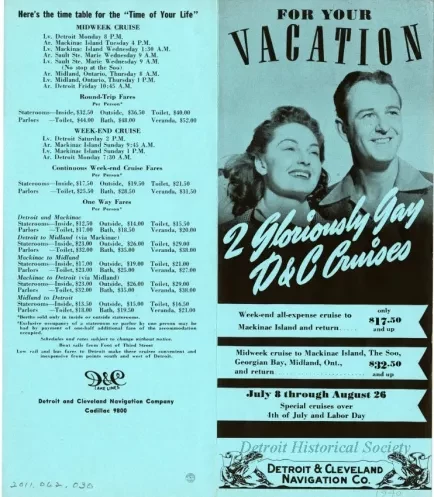 Brochure - For Your Vacation, 2 Gloriously Gay D&C Cruises