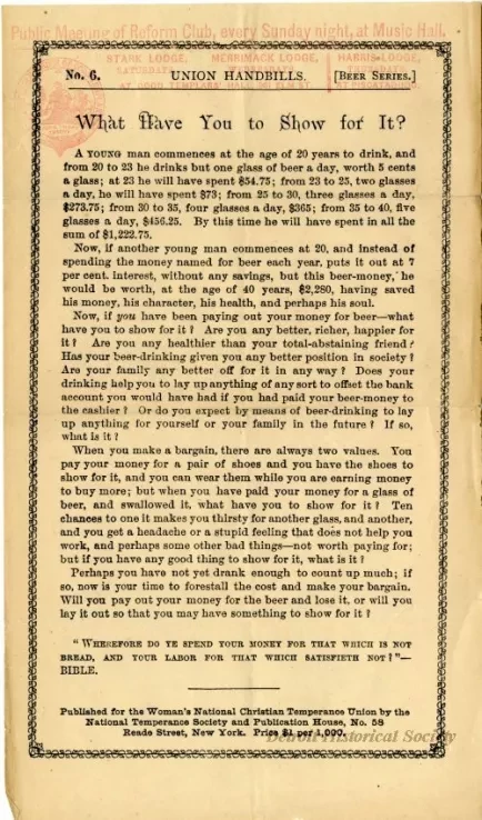 Handbill, Political - What Have You to Show for It?