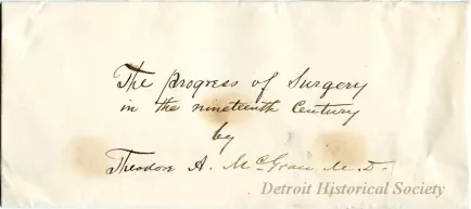 Envelope - The Progress of Surgery in the Nineteenth Century