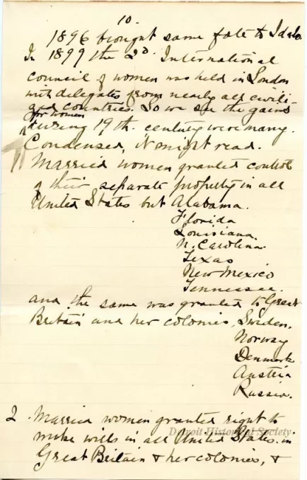 Letter - Woman's Suffrage - Retrospect and Prophecy