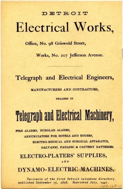 Directory, Telephone - The Speaking Telephone!
List of Subscribers connected with the Central Office System