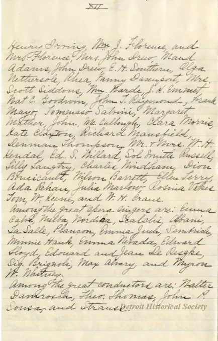 Letter - The Stage in Detroit