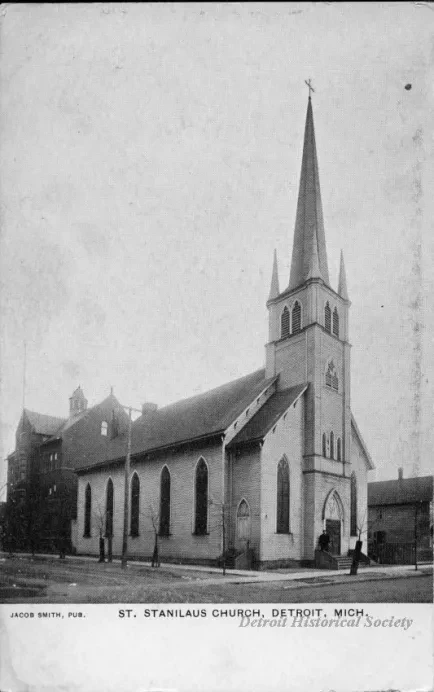 Postcard - St. Stanilaus [sic] Church, Detroit, Mich.